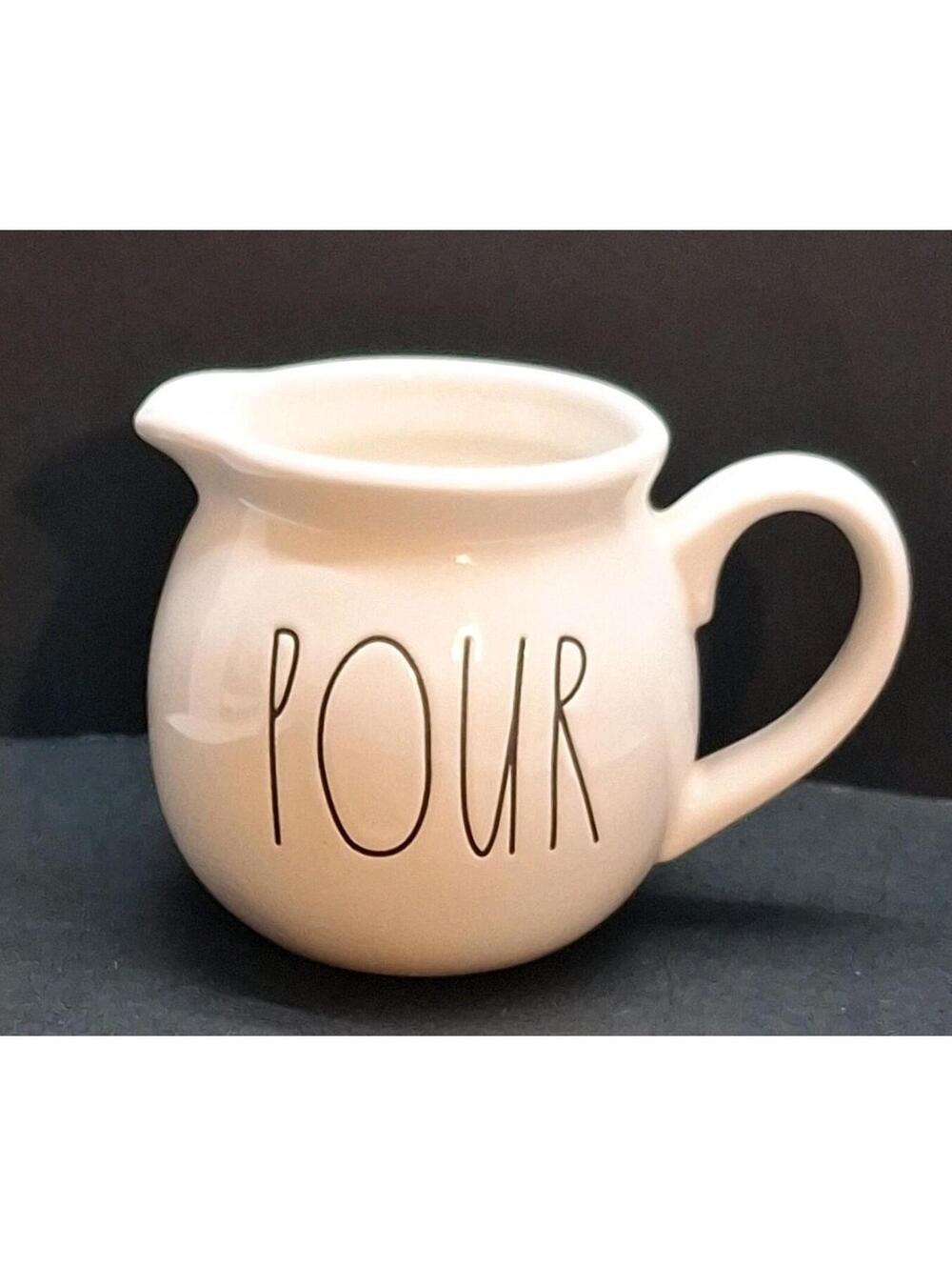Rae Dunn Magenta POUR Ceramic Creamer/Milk Large Letter